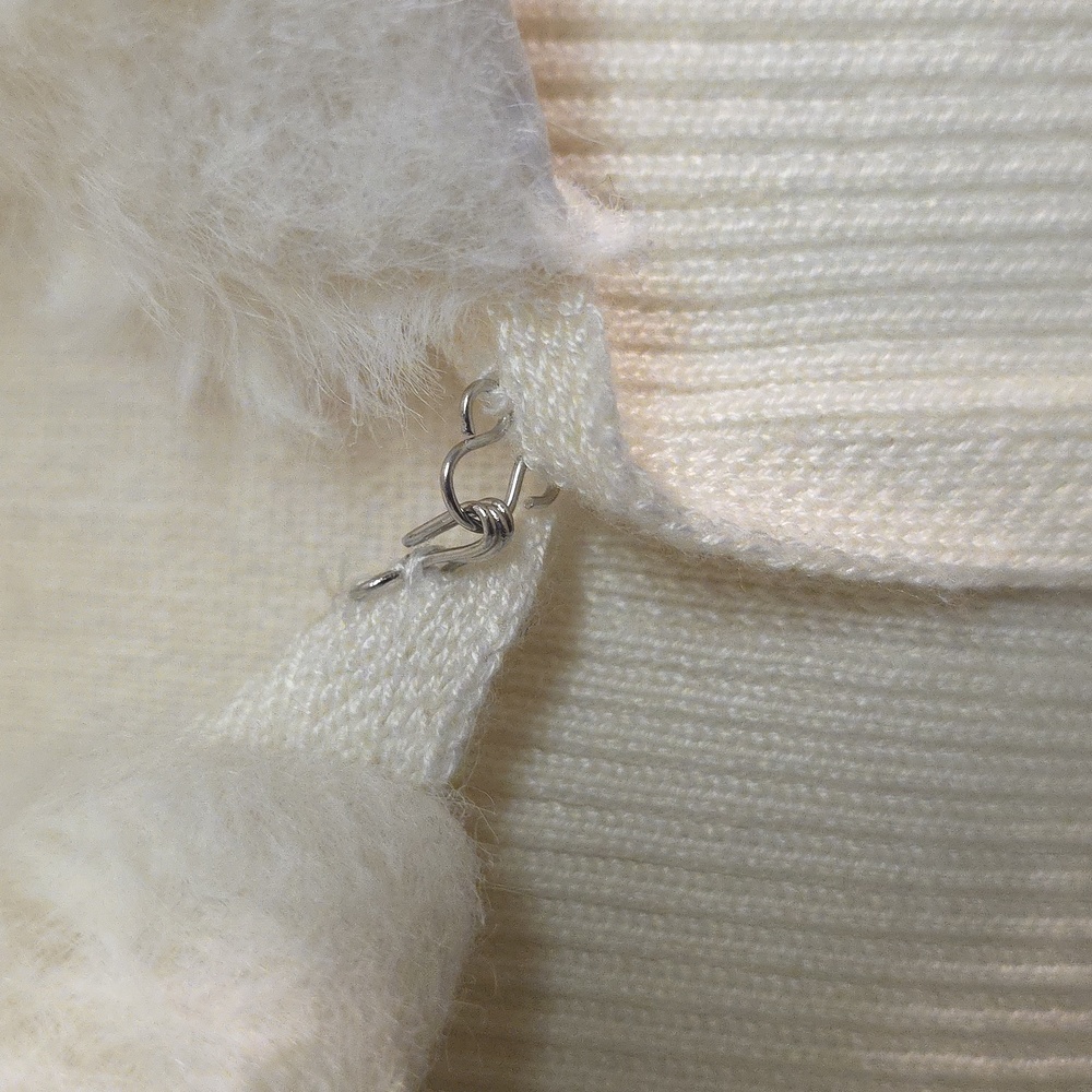 Say What? Cream Cardigan with Faux Fur #135 - Picture 5 of 8